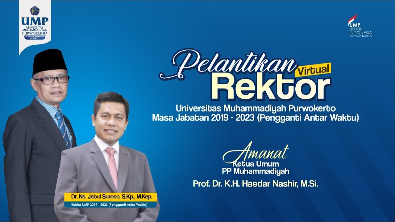 PELANTIKAN VIRTUAL REKTOR  UMP (1/2)
