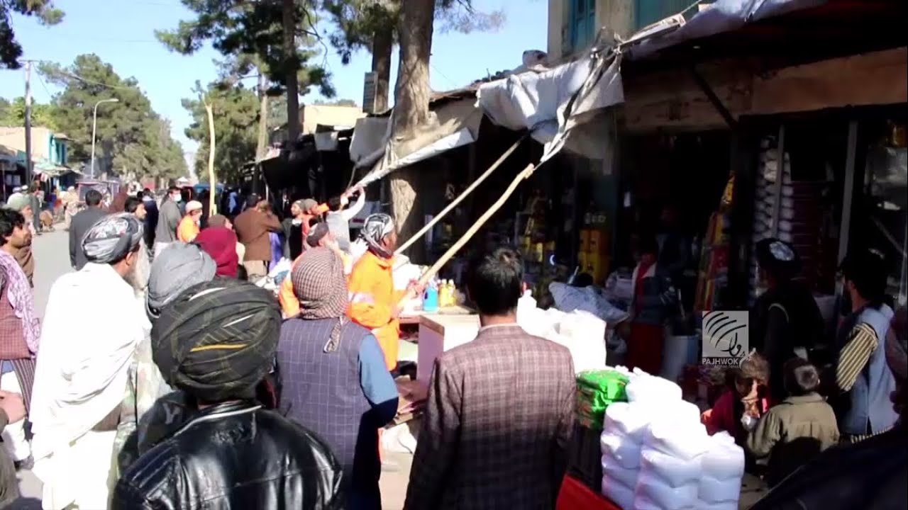روند جمع آوری دست فروشان در میمنه آغاز یافت