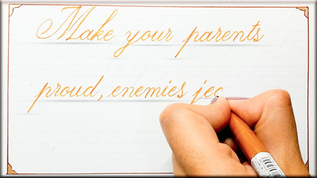 English handwriting practice