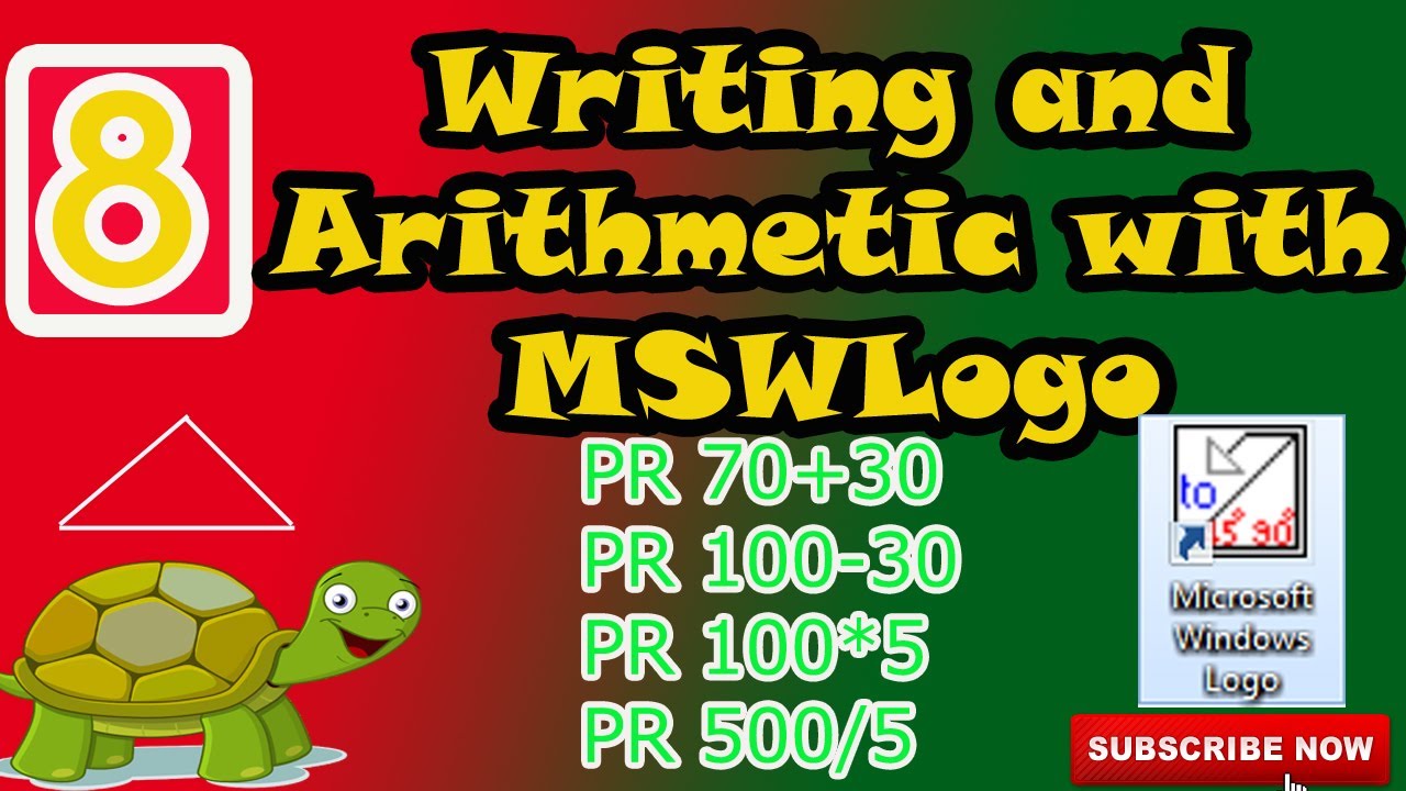 Writing and Arithmetic with MSWLogo | Class 3 Computer Chapter 8 | CBSE COMPUTER