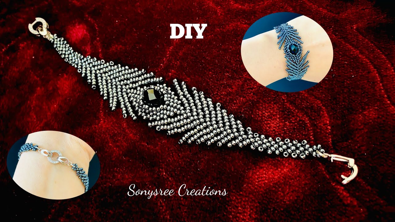Feather Beaded Bracelet || Easy Tutorial || How to make Beaded Bracelet