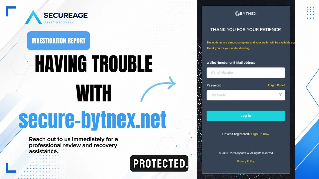 Fake secure-Bytnex Login Site Exposed