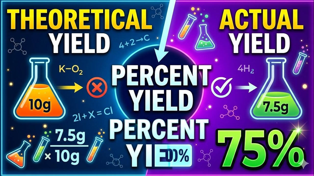 Theoretical Yield || Actual Yield || Percent Yield || Actual Yield And Theoretical Yield || Yield ||