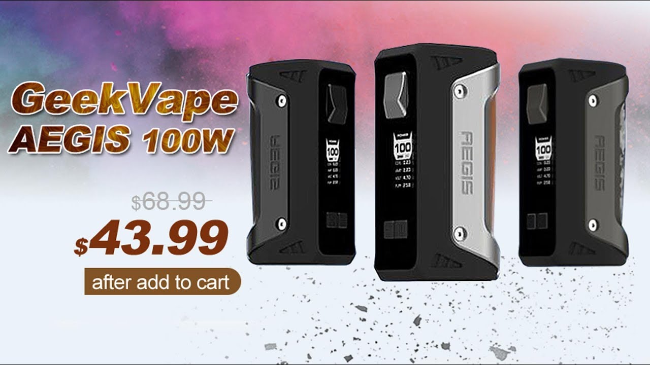 Authentic GeekVape AEGIS 100W Water-proof Box Mod - 3FVAPE