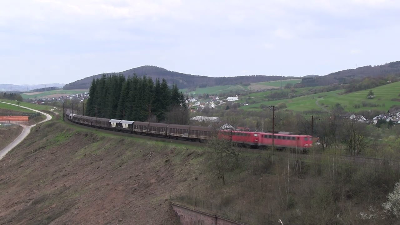Bayernbahn 140 und 139 am Henkelzug Richtung Gunzenhausen auf der alten Spessartrampe