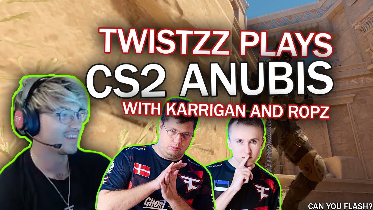 😂 Twistzz plays CS2 Anubis with his Team FUNNY COMMS