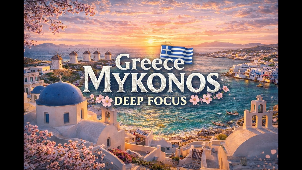 Greek Islands 🇬🇷 Ambience  | Instrumental Music for Study & Focus