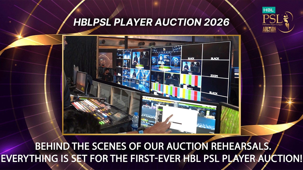HBL PSL Player Auction 2026 | BTS Rehearsal