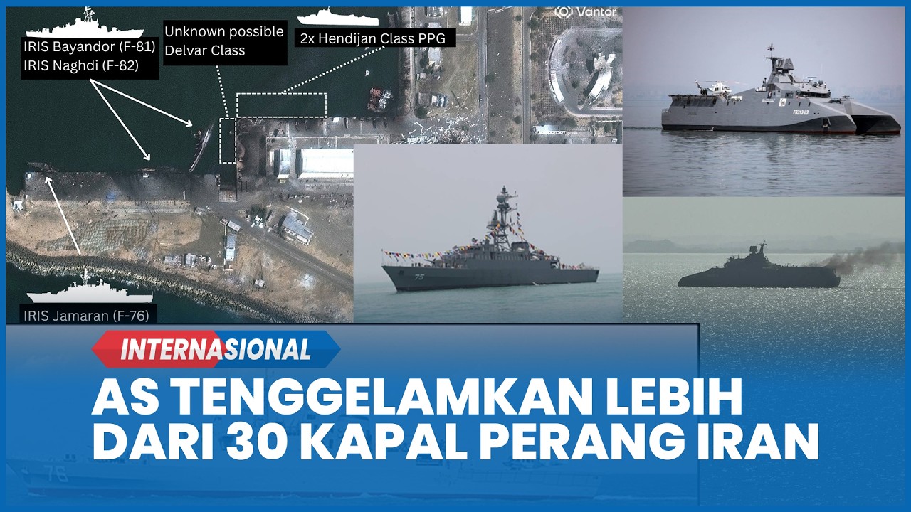 AS Tenggelamkan Lebih dari 30 Kapal Perang Iran, Serangan Dialihkan ke Industri Rudal Teheran