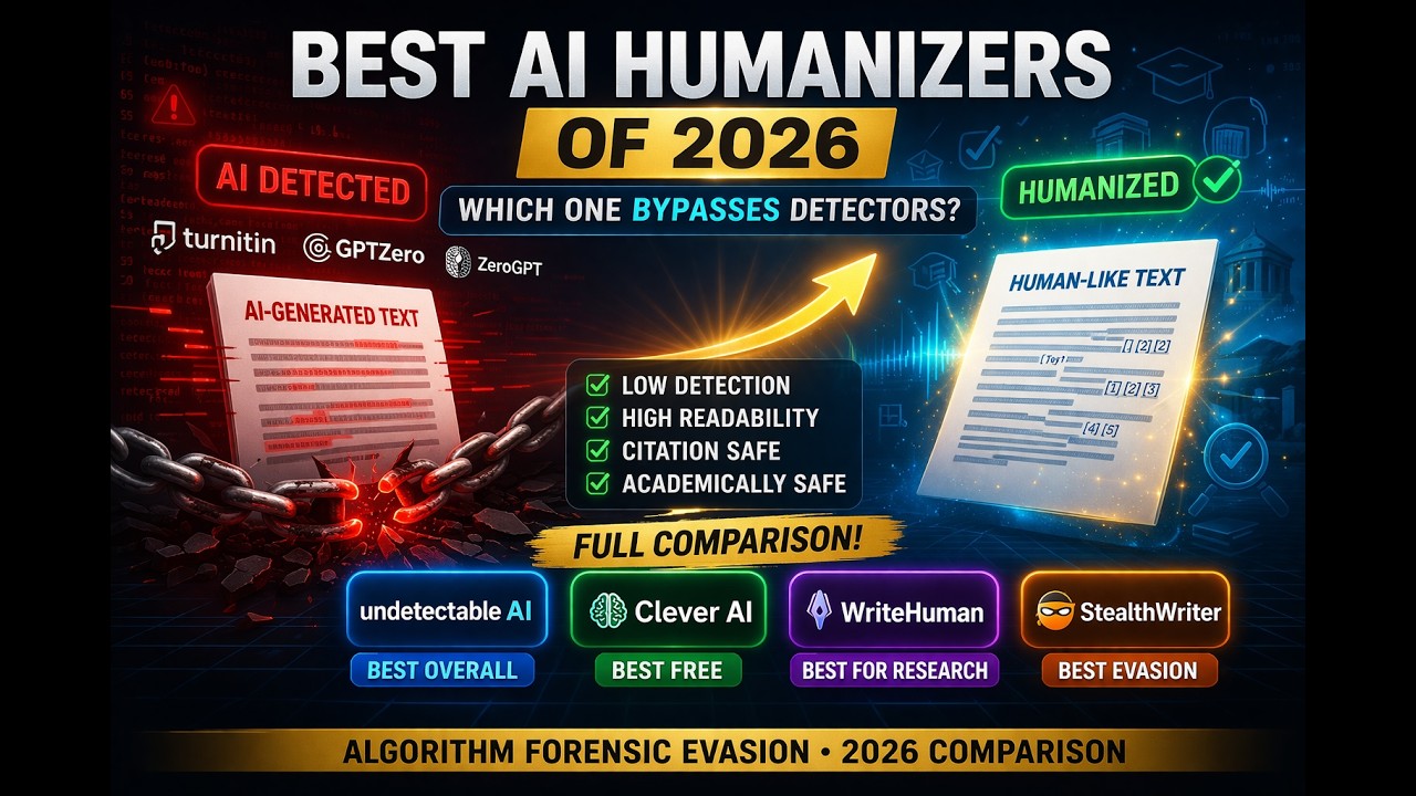 Best AI Humanizing Tools of 2026 | #AIWritingTools #UndetectableAI #CleverAI #WriteHuman #AIBypass