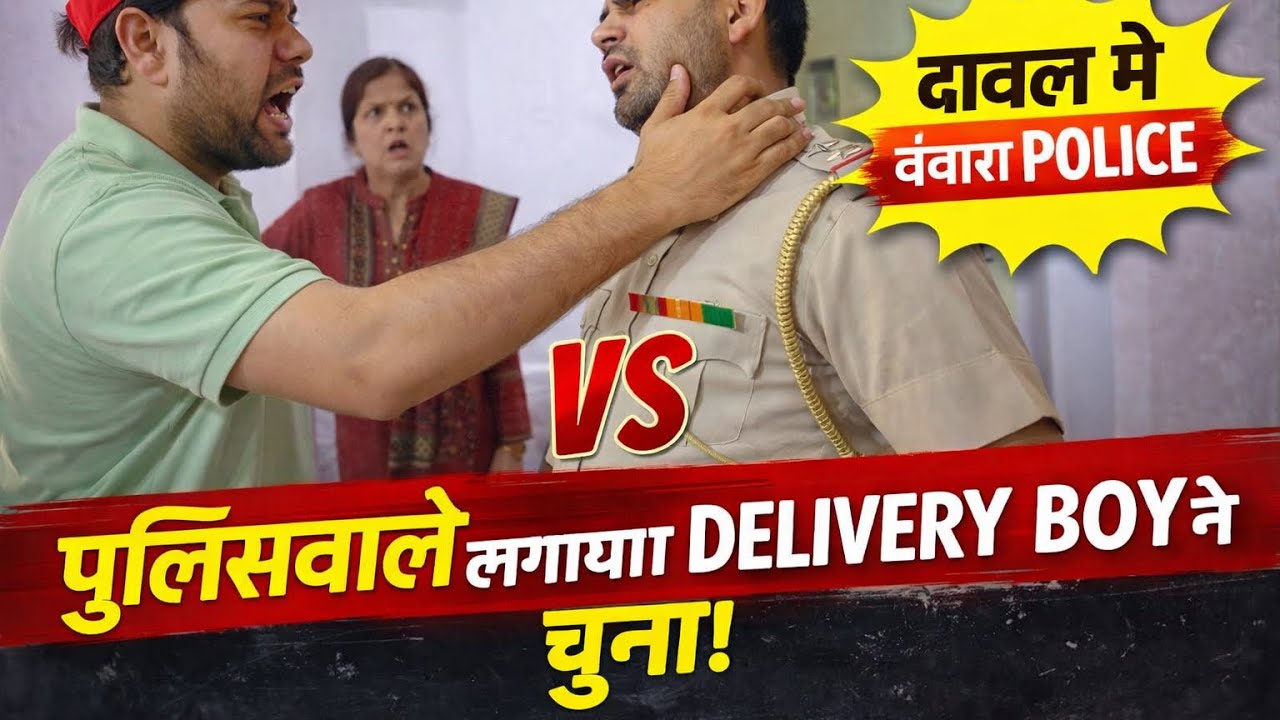 पुलिस वाले को लगाया delvery boy ने चुना ॥