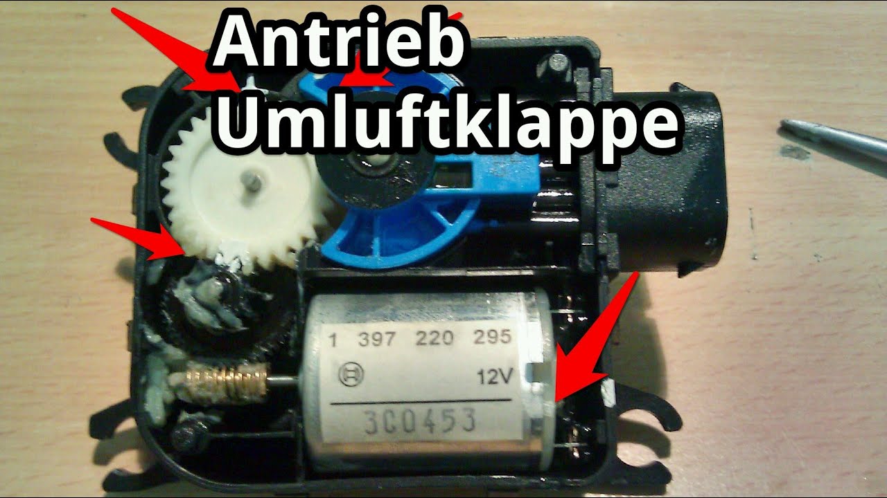Stellmotor Umluftklappe ausbauen und reparieren / instandsetzen - Skoda Fabia - VW Polo 9N