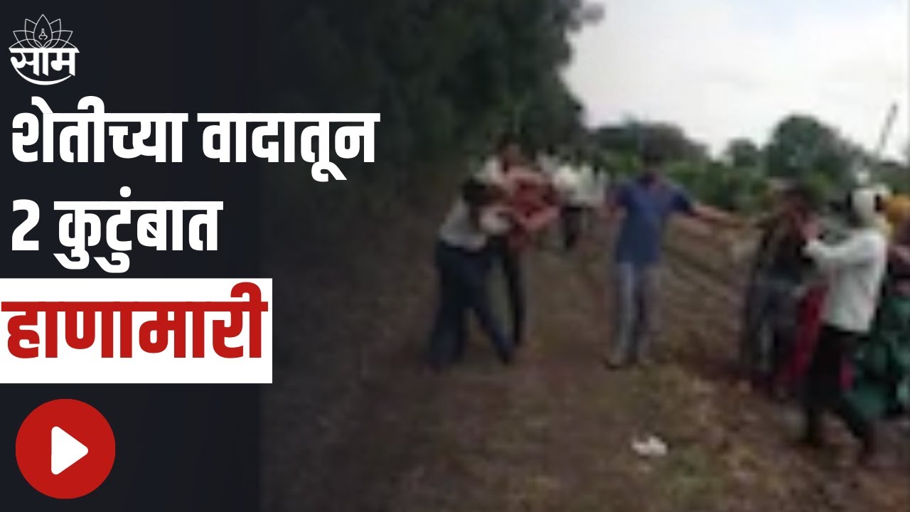 Buldana | शेतीच्या वादातून 2 कुटुंबात हाणामारी, महिला आणि मुलांनाही मारहाण, पाहा व्हिडीओ