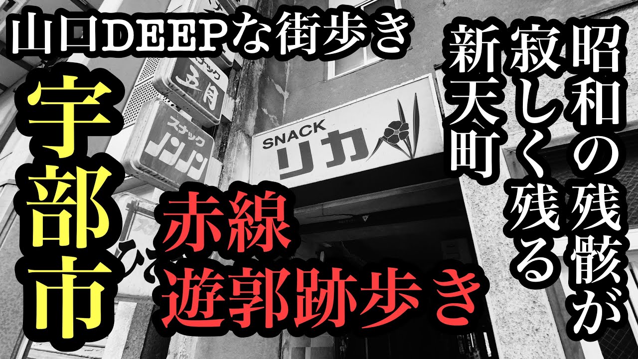 山口DEEPな街歩き　赤線遊郭跡歩き、昭和の残骸が寂しく残る新天町　＃山口県＃宇部市＃新天町＃赤線＃遊郭跡＃商店街＃アーケード＃カフェー建築