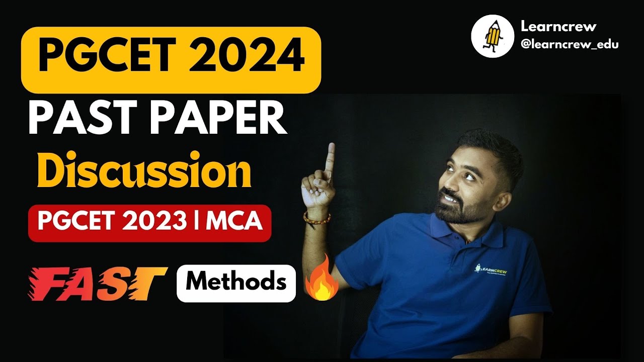 Are You Prepared? PGCET 2023 MCA Paper Recap! | Karnataka PGCET 2024 #pgcet2024