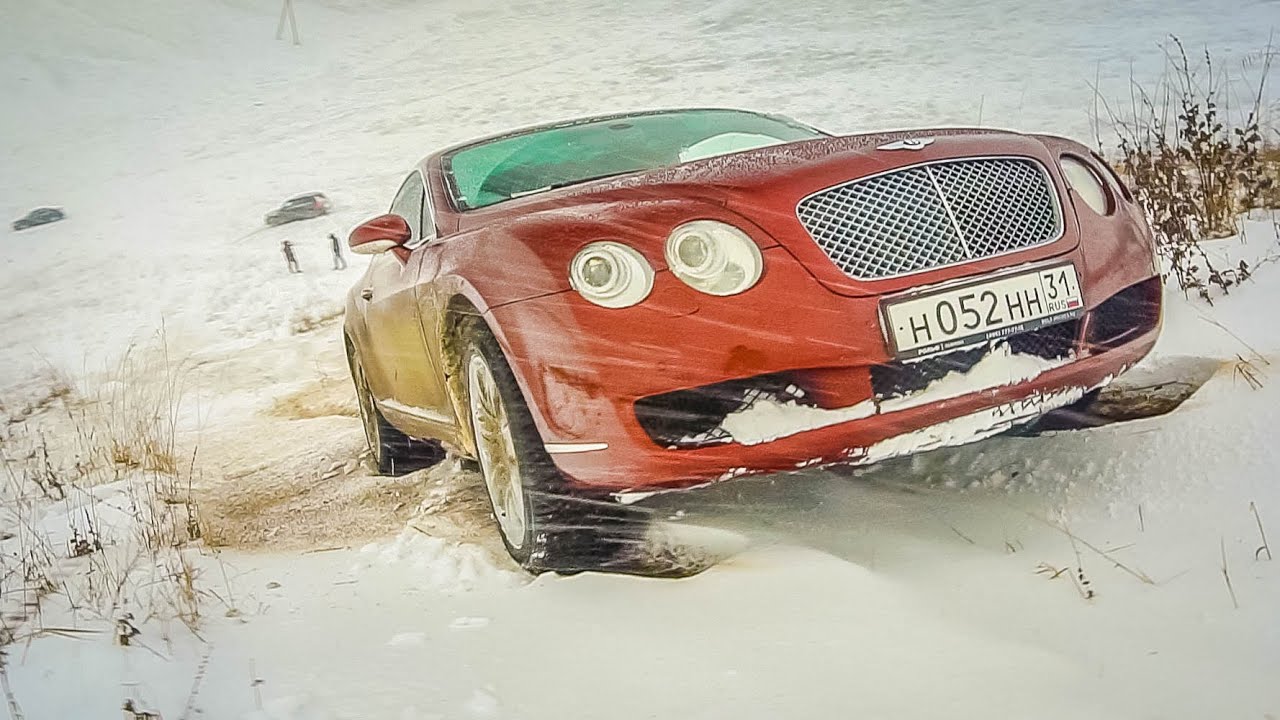 Сумасшедший на BENTLEY поехал на  бездорожье вместе TOYOTA PRADO. OFFROAD