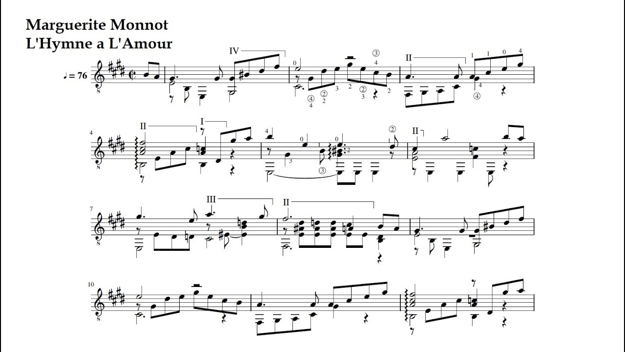 Marguerite Monnot. L'Hymne a L'Amour