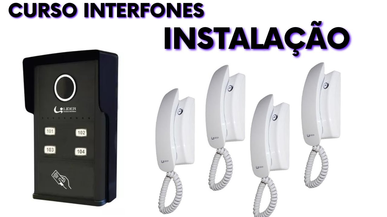 como instalar e ligar interfone coletivo Lider 4 pontos
