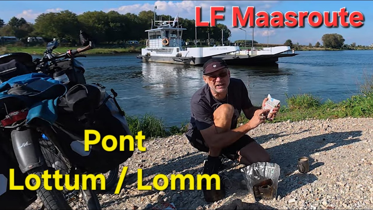 LF Maasroute 💥Fiets vakantie Santos Travelmaster💥Wildkamperen💥Hilleberg Akto💥Pont Lottum / Lomm