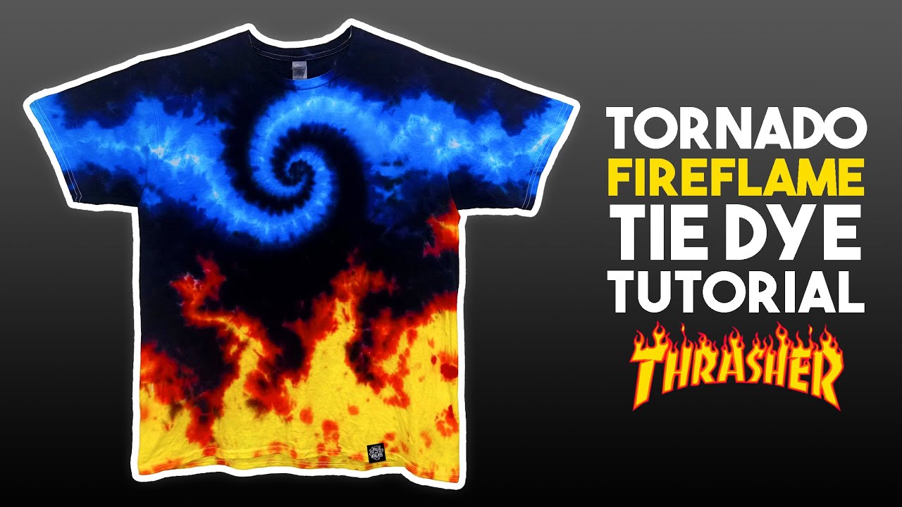 Tornado Fireflame Tie Dye Pattern Tutorial ( trasher inspired ) by Tali at Kulay