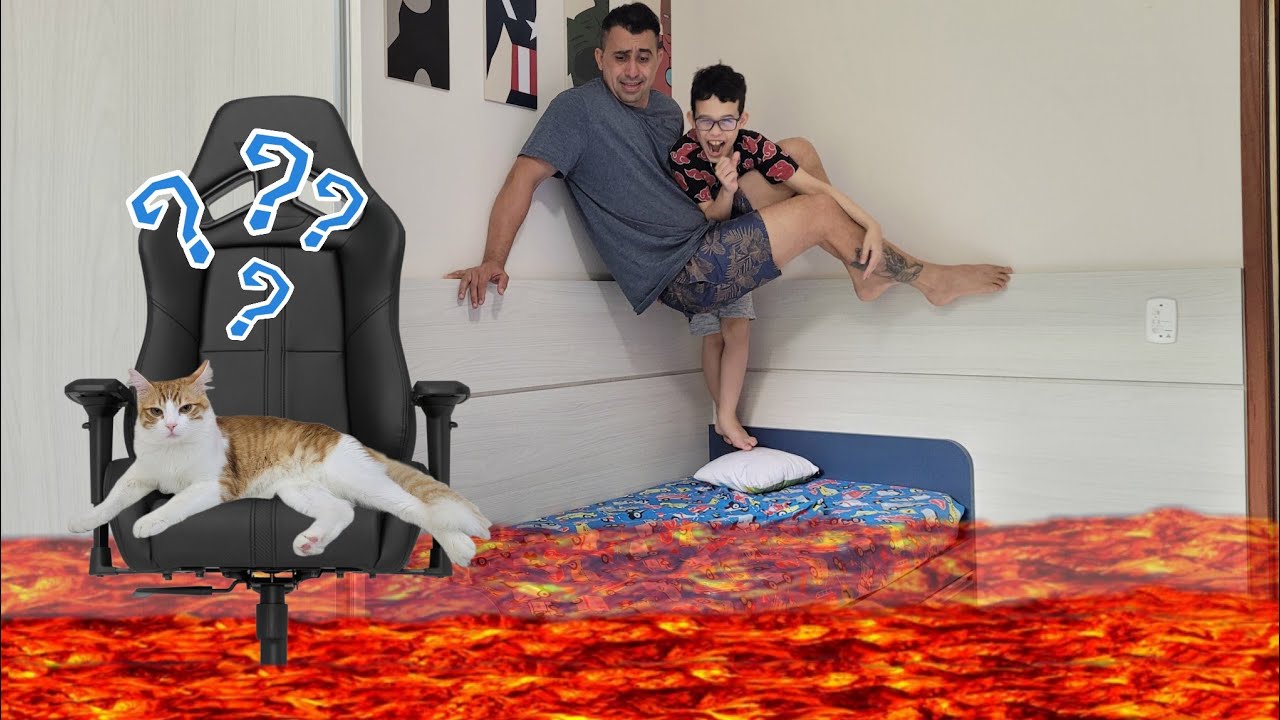BRINCANDO DE CHÃO É LAVA NA CASA DO LUCAS VASCONCELOS