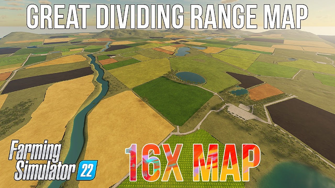 NEW MOD MAP - 16x Great Dividing Range AUSSIE MAP: FARMING SIMULATOR 22 *FLY OVER*