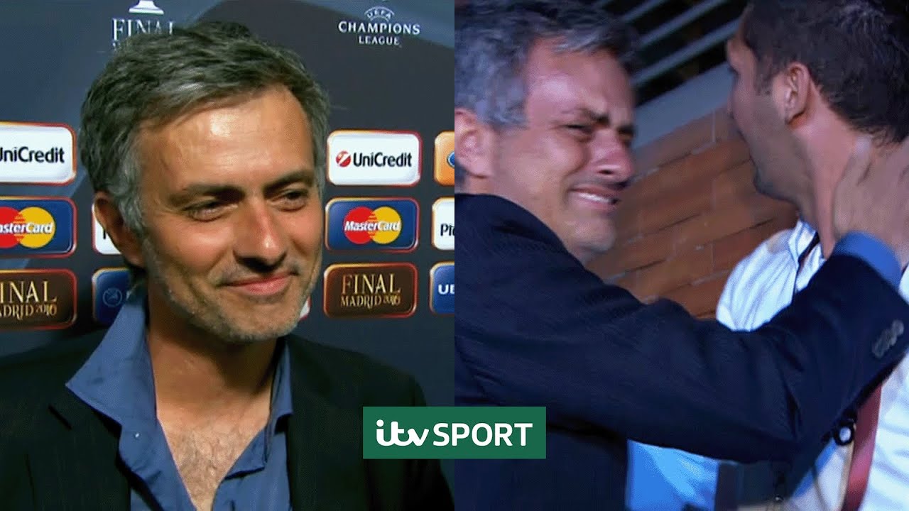 Jose Mourinho after winning the Champions League with Inter | ITV Sport Archive