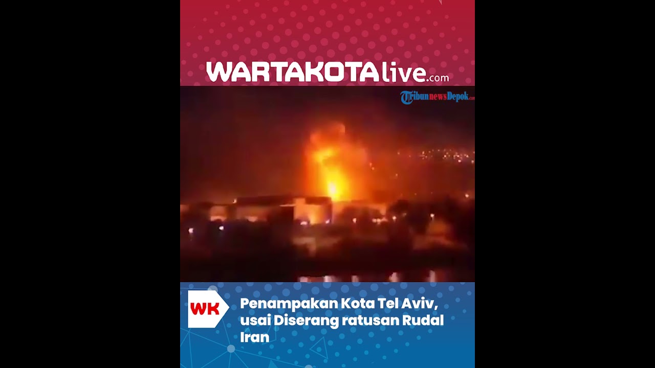 Penampakan Kota Tel Aviv, Usai Diserang Ratusan Rudal Iran