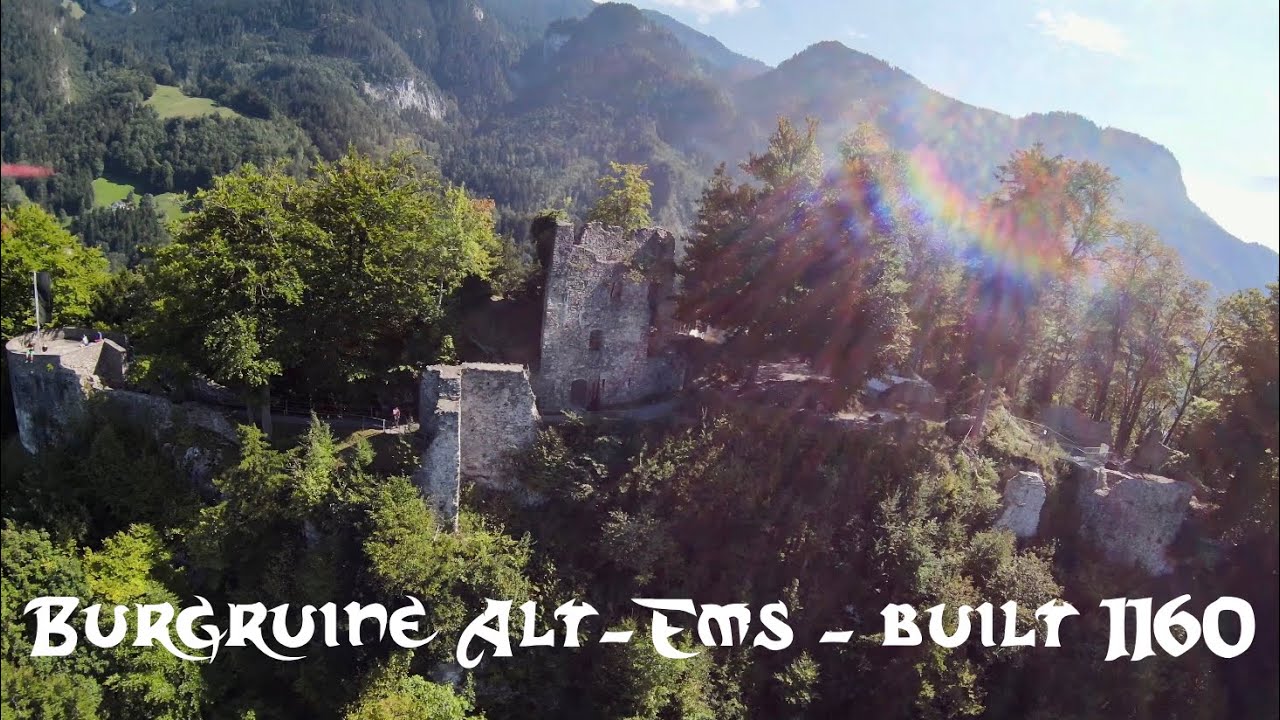 Burgruine Alt-Ems by drone (castle tour)