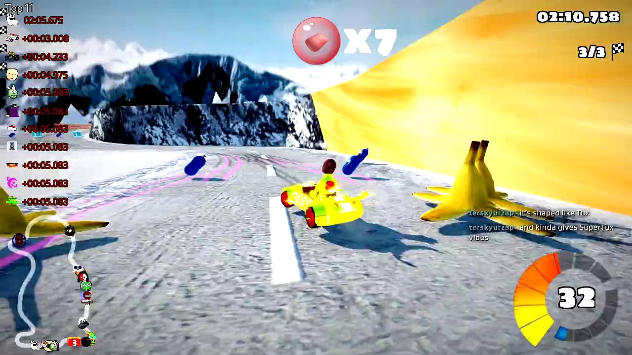 SuperTuxKart | Supertux Raceway 🐧 (feat. Cutie Cats in Chat 😼)