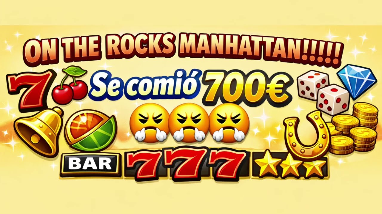 ON THE ROCKS MANHATTAN!!!! Se comió 700€ 😤😤#casino #slot #youtubeshorts #feedshorts #jackpot #bonus 