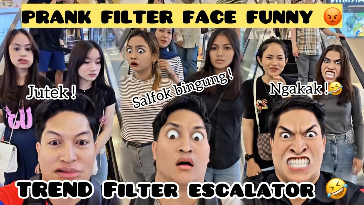 KUMPULAN TRENDING RANDOM FILTER FUNNY PRANK ESCALATOR 🤣 #funny #prank #comedy #funnyvideo #fyp 