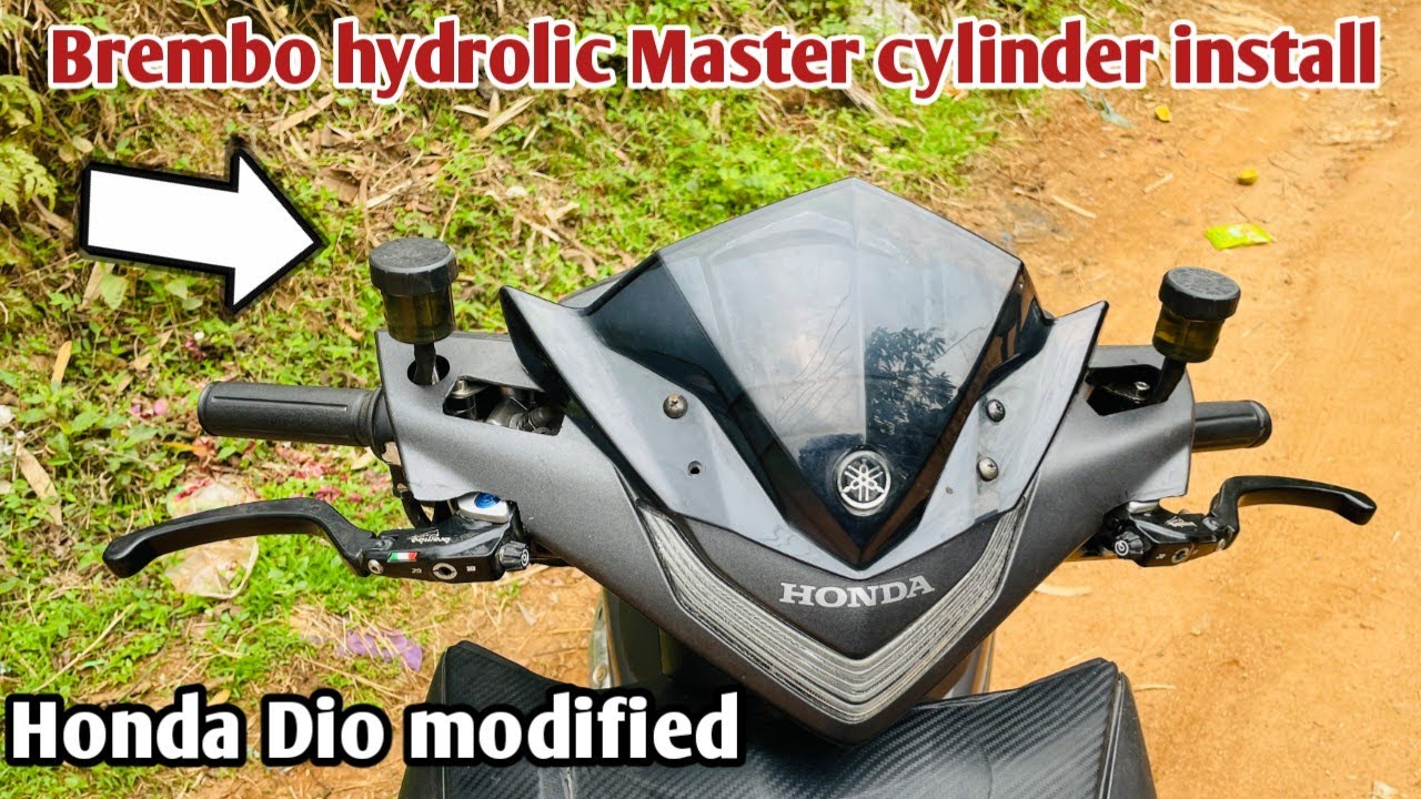 How To Install Brembo Duel Hydrolic Master cylinder Kit In Honda Dio