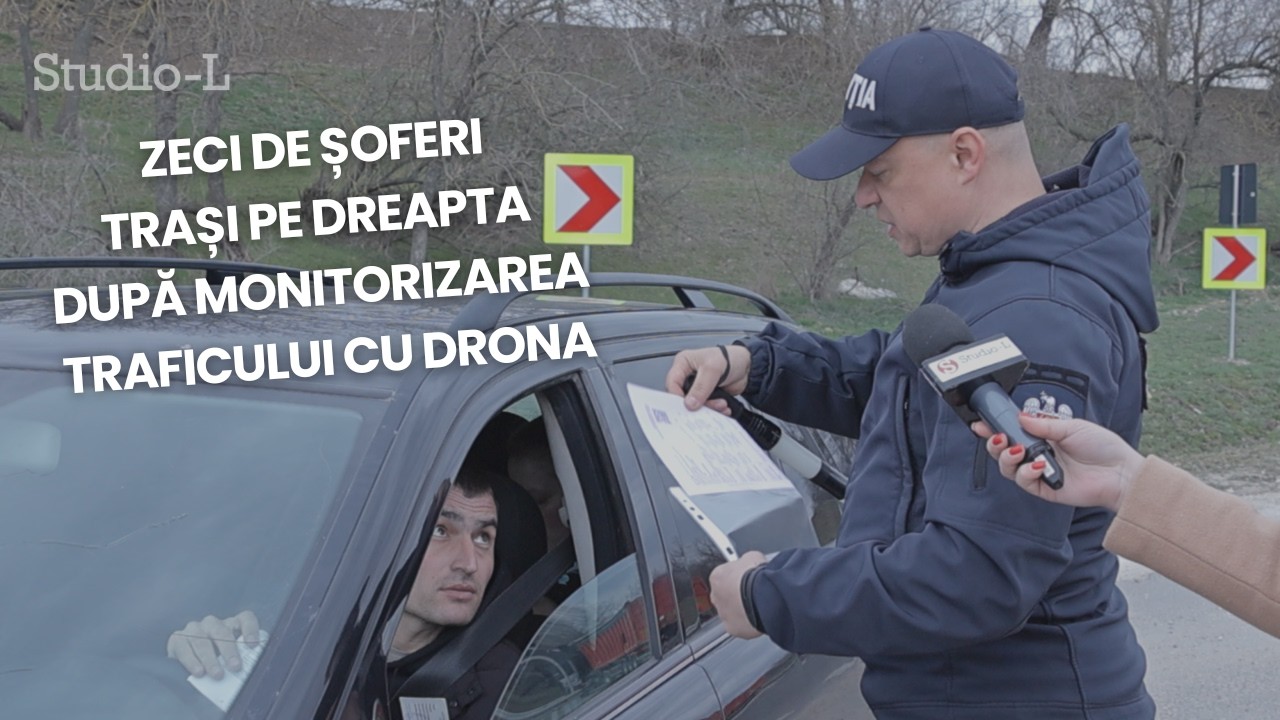 Zeci de șoferi trași pe dreapta după monitorizarea traficului cu drona