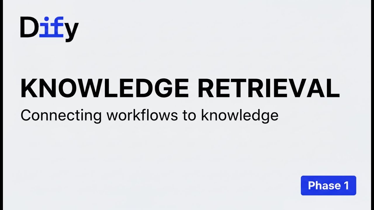 Dify Workflow &ndash; Phase 1 | Knowledge Retrieval: Querying External Knowledge Bases