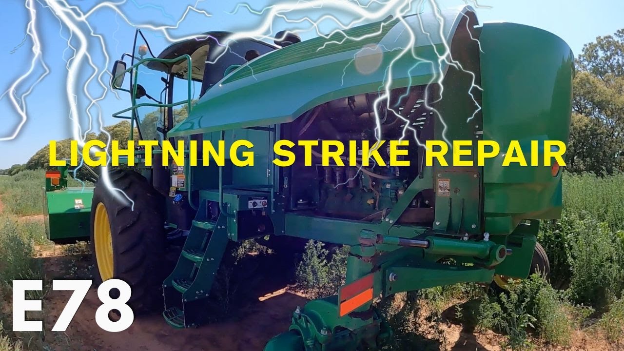 E78 | John Deere Mechanic Fixes W235 Swather Struck by Lightning Strike