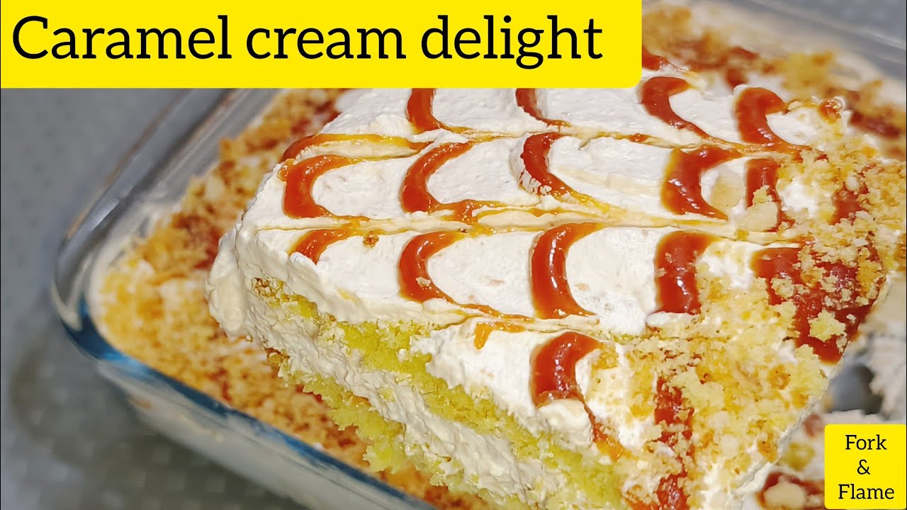 Caramel cream delight | Caramel Cream Bliss 😋 | Easy Dessert Recipe | caramel dessert
