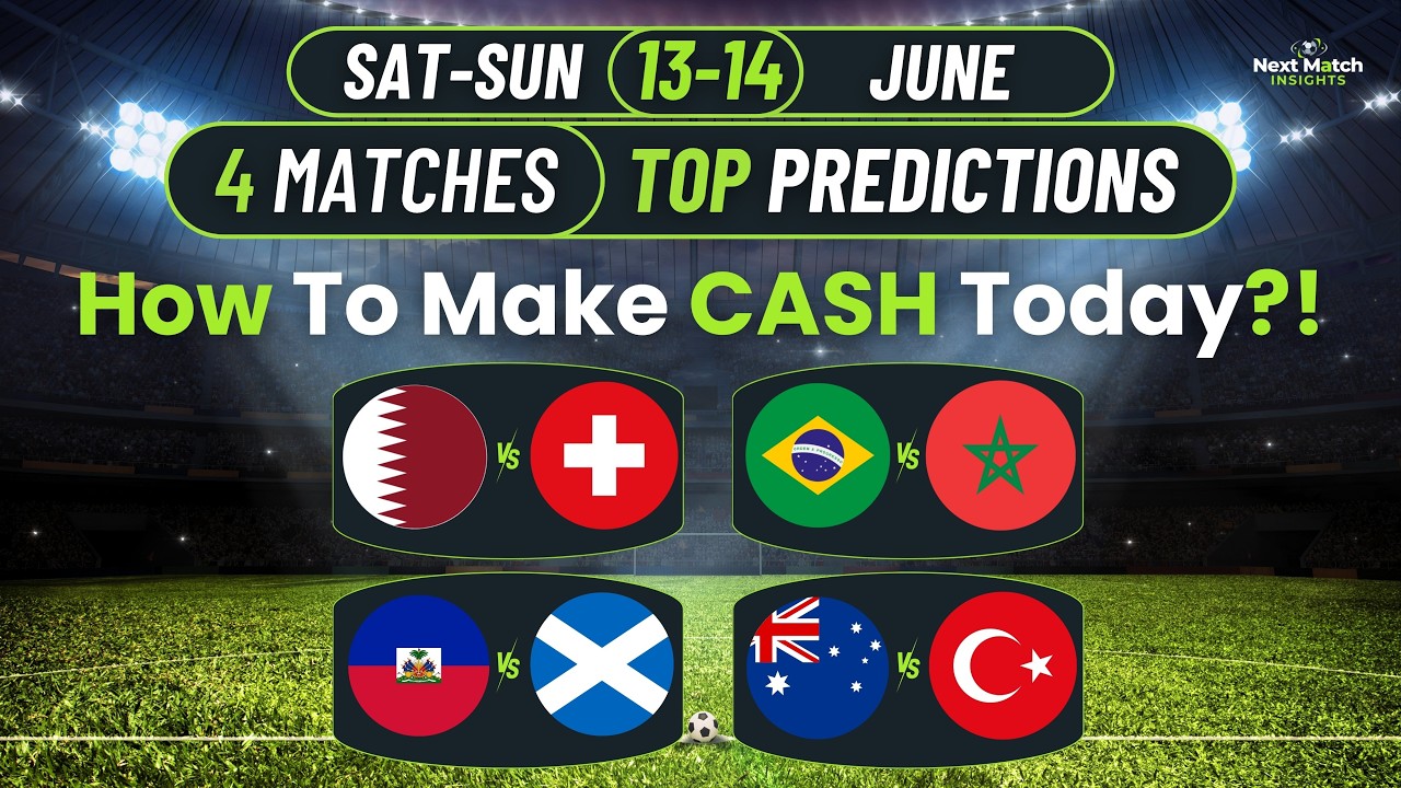 FIFA World Cup Matches Predictions ⚽| Brazil, Morocco, Scotland & Turkey 💰🔥