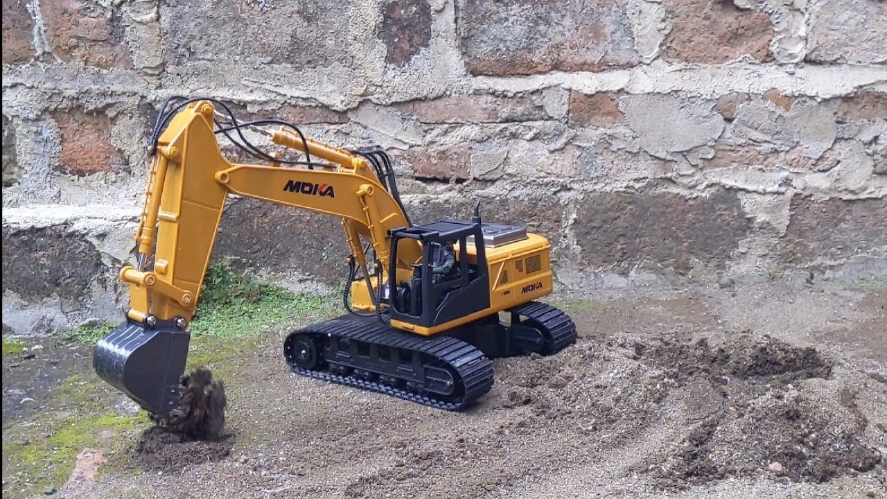 RC excavator review moka excavator menggali pasir | excavator 15 channel 