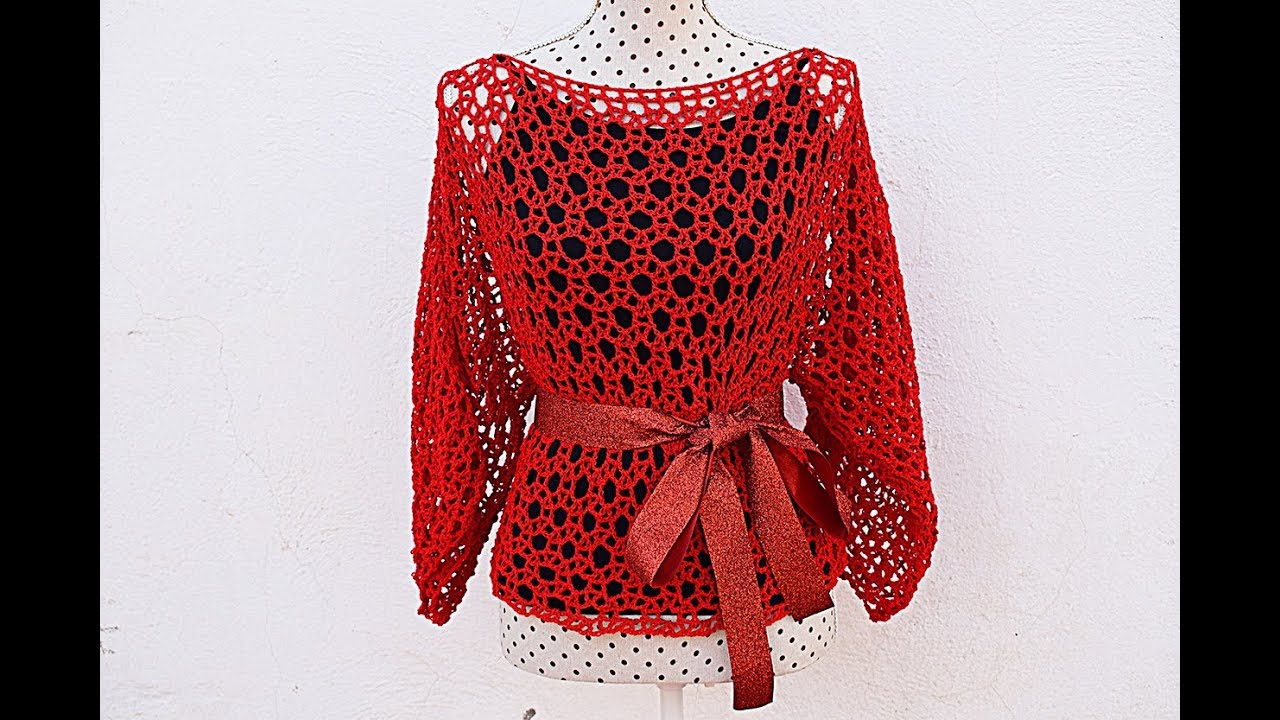 Woman crochet blouse Majovel crochet