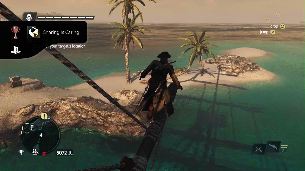 Assassin's Creed IV Black Flag sharing is caring trophy social chest possible location 292,410