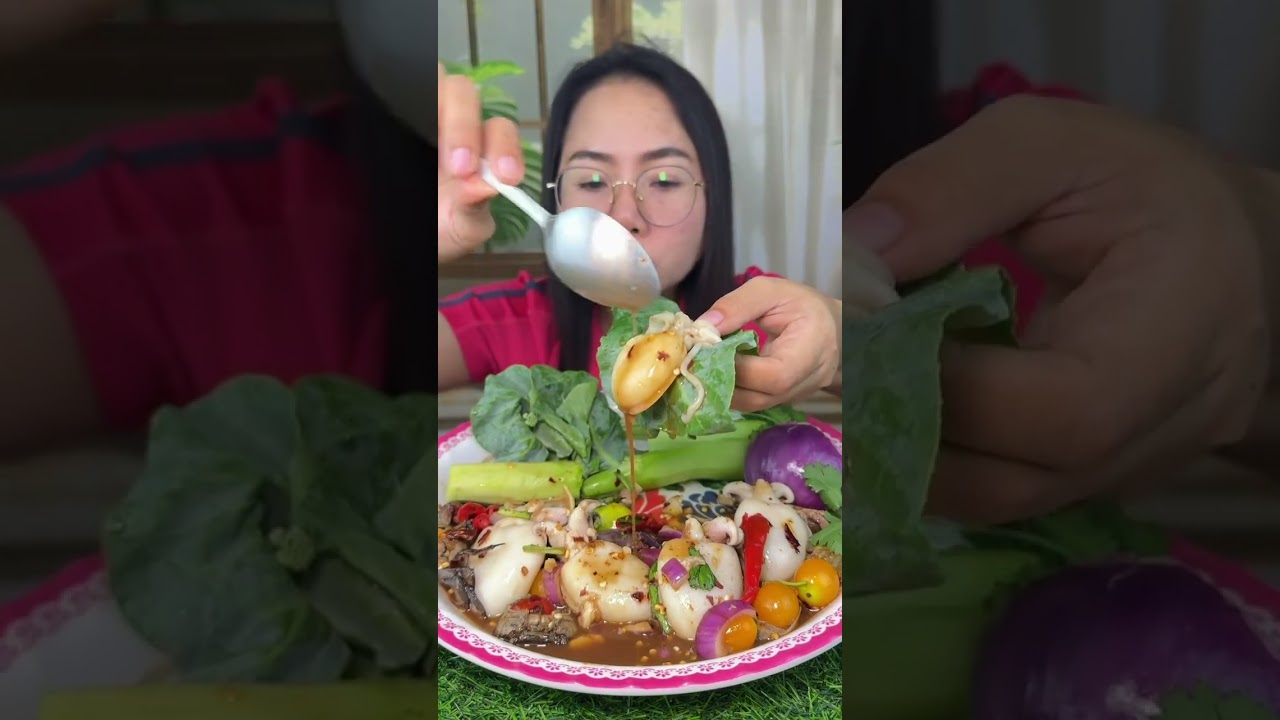 ตำหมึกกระดอง คลิปเต็ม #yummyfood#mukbang#football##eating#mgfoodand#yummy#delicious#food#thaifood#