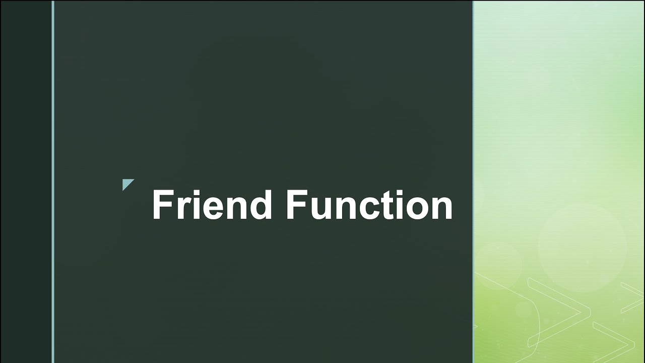 Friend Function