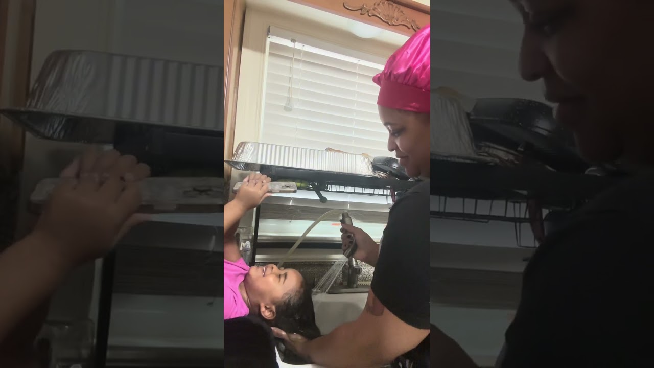 Let's wash Jayleigh's hair