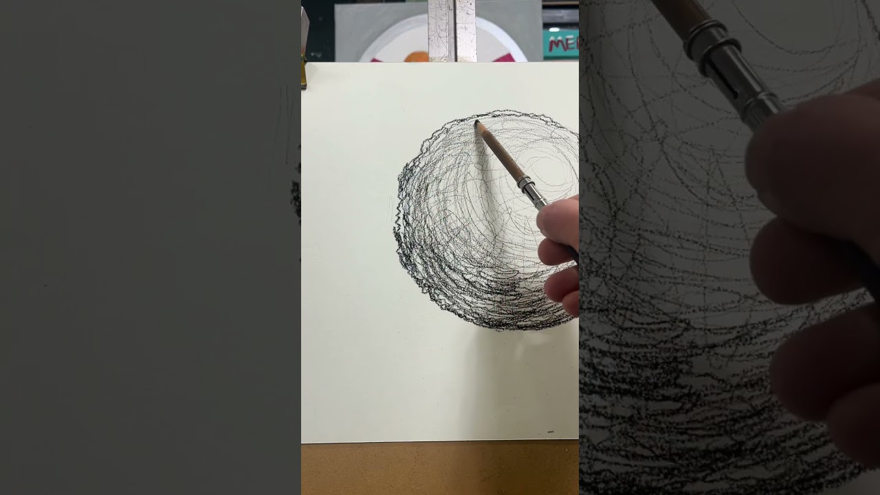 구 드로잉. 목탄. 물로 채색. 구의동취미미술 물고기미술.