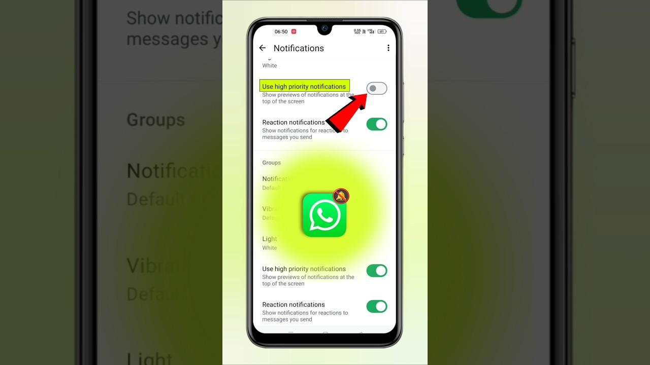 WhatsApp message high priority notification kaise off kare | WhatsApp high priority notification
