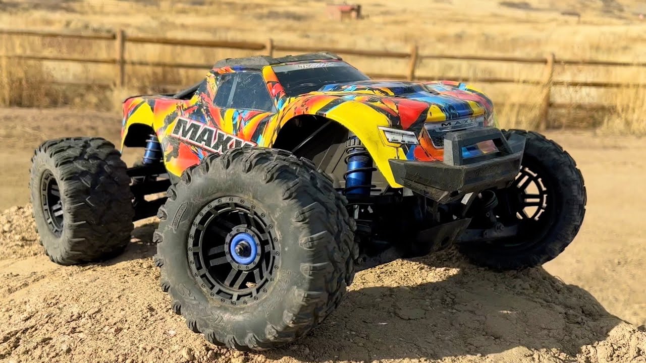 Traxxas Maxx 4s ~ Colorado MOUNTAIN BIKE TRACK Bash!! (Ends In BREAKAGE!!)