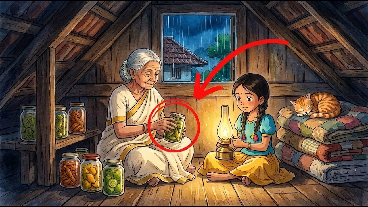 Heavy Rain & Cozy Attic Sounds ASMR: 90s Kerala Flood Warning Ambience | Cat Purrs | Ghibli Style