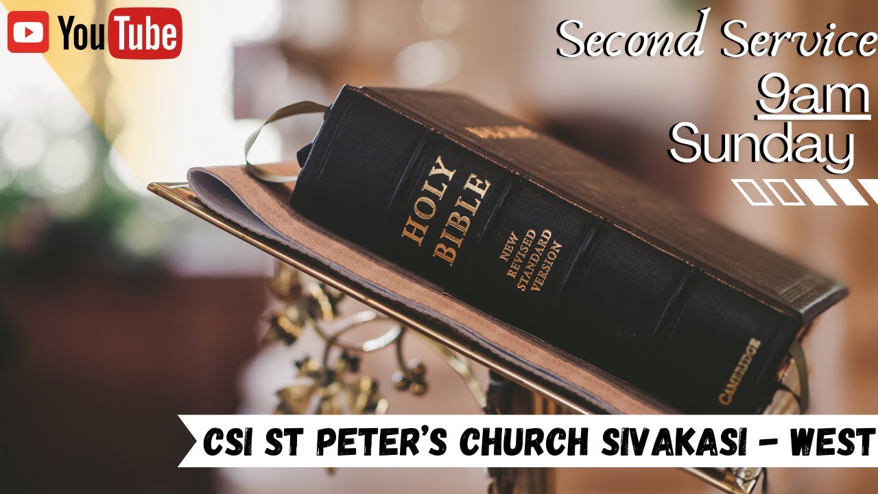 Sunday Second Service 9AM | CSI St. Peter's Church  | 15.03.2026 | Sivakasi - West