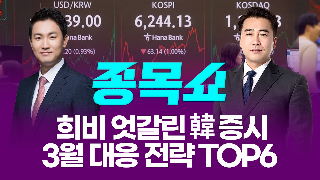 희비 엇갈린 韓 증시, 3월 대응 전략 TOP6ㅣ 종목쇼 ㅣ260227